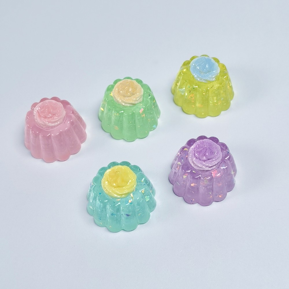 Baby Food Doll - Miniatur Kue Jelly Krim Payet Ornamen