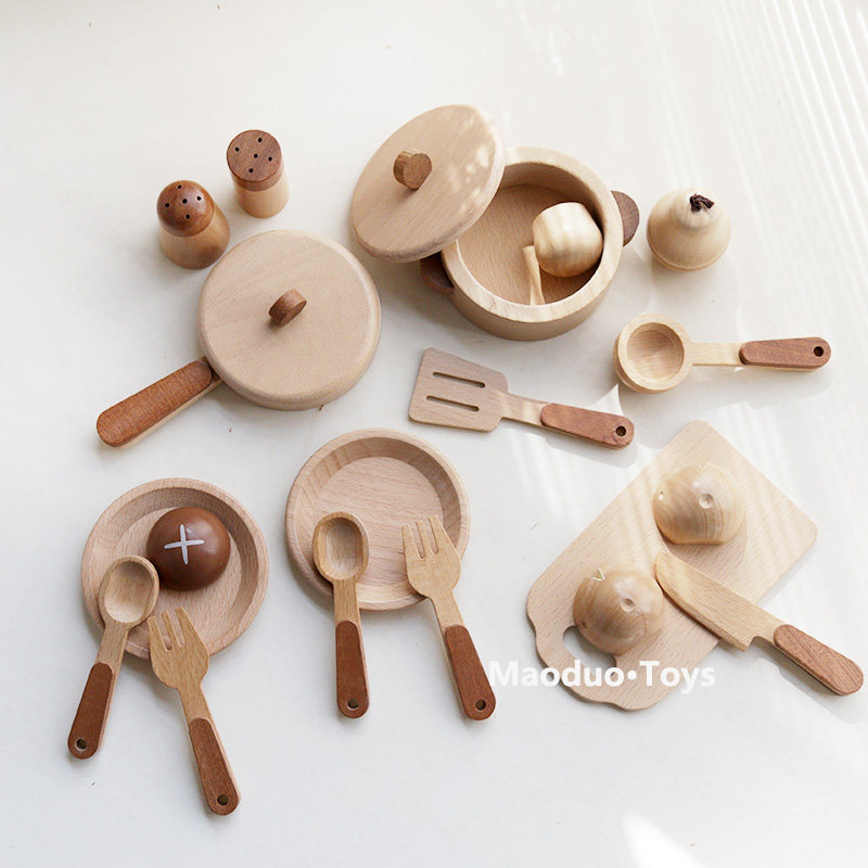 Baby Food Game - Mainan Dapur Kayu Beech Maoduo untuk