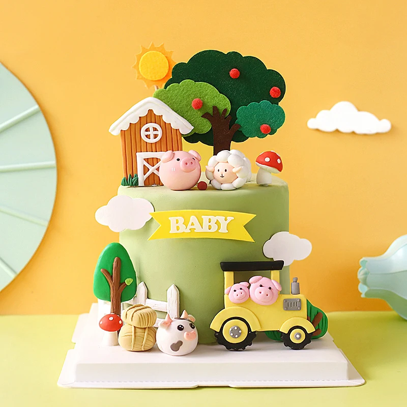 Baby Food Dessert - Kue ulang tahun dekorasi puncak pertanian