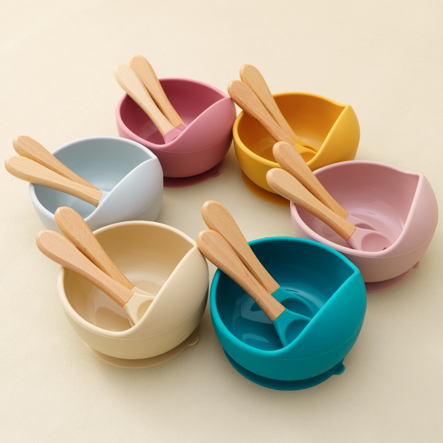 Baby Food Dispensing Spoon - Mamaplan Set peralatan makan silikon bayi,