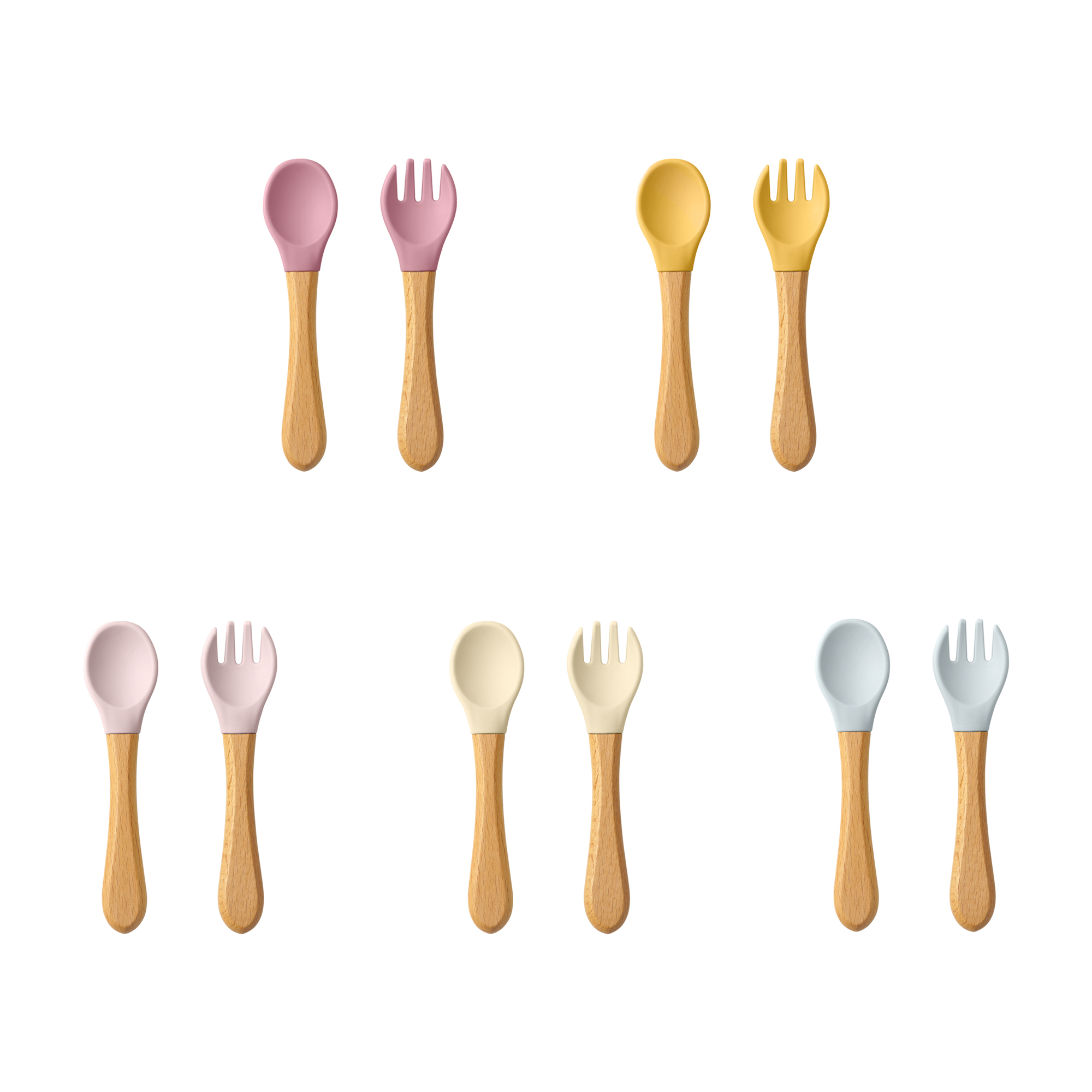 Baby Food Dispensing Spoon - Sendok belajar bayi, 2 buah Set