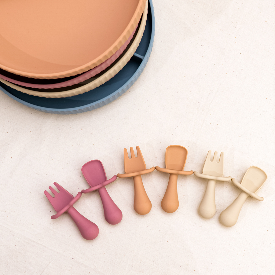 2 Buah/Set BPA Gratis Silikon  - Baby Food Utensils Set ulasan dan harga