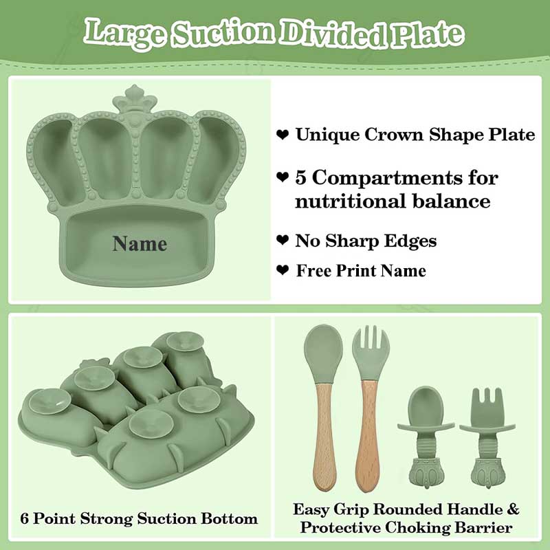 Piring makan bayi nama persona - Baby Food Utensils Set ulasan dan harga