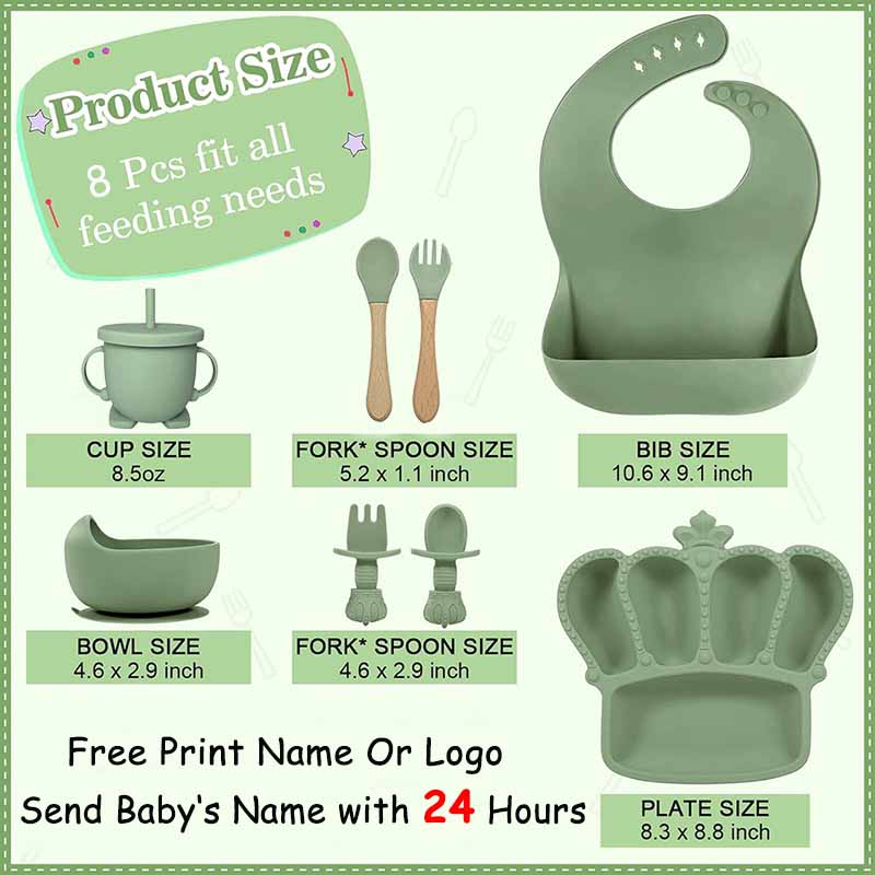 Piring makan bayi nama persona - Baby Food Utensils Set ulasan dan harga