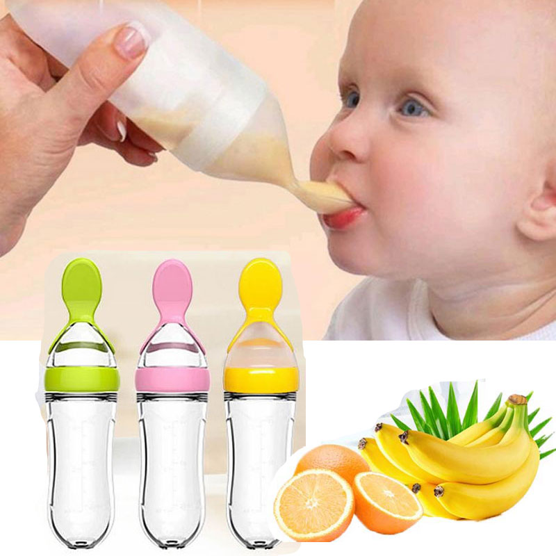Botol Susu Silikon Bayi Laris  - Baby Food Dispensing Spoon ulasan dan harga