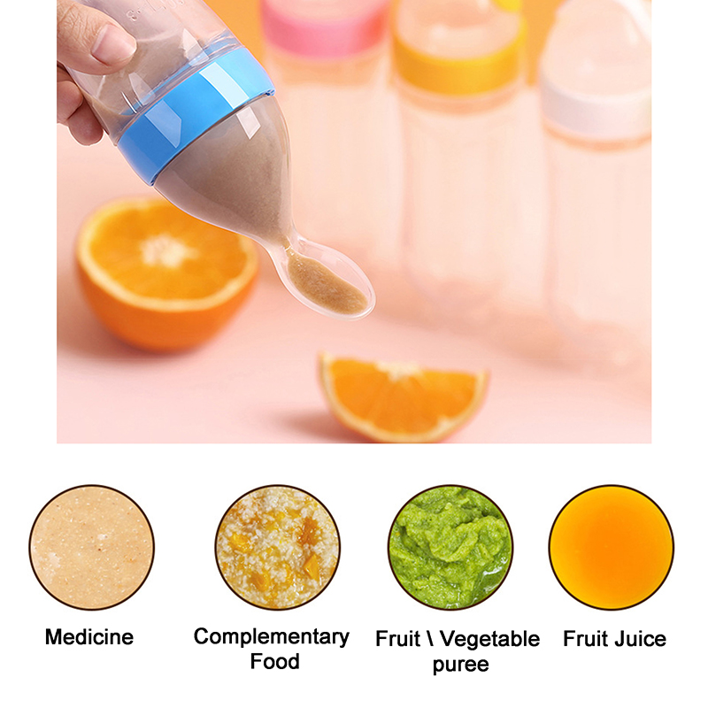 Meremas botol makan silikon la - Baby Food Dispensing Spoon ulasan dan harga