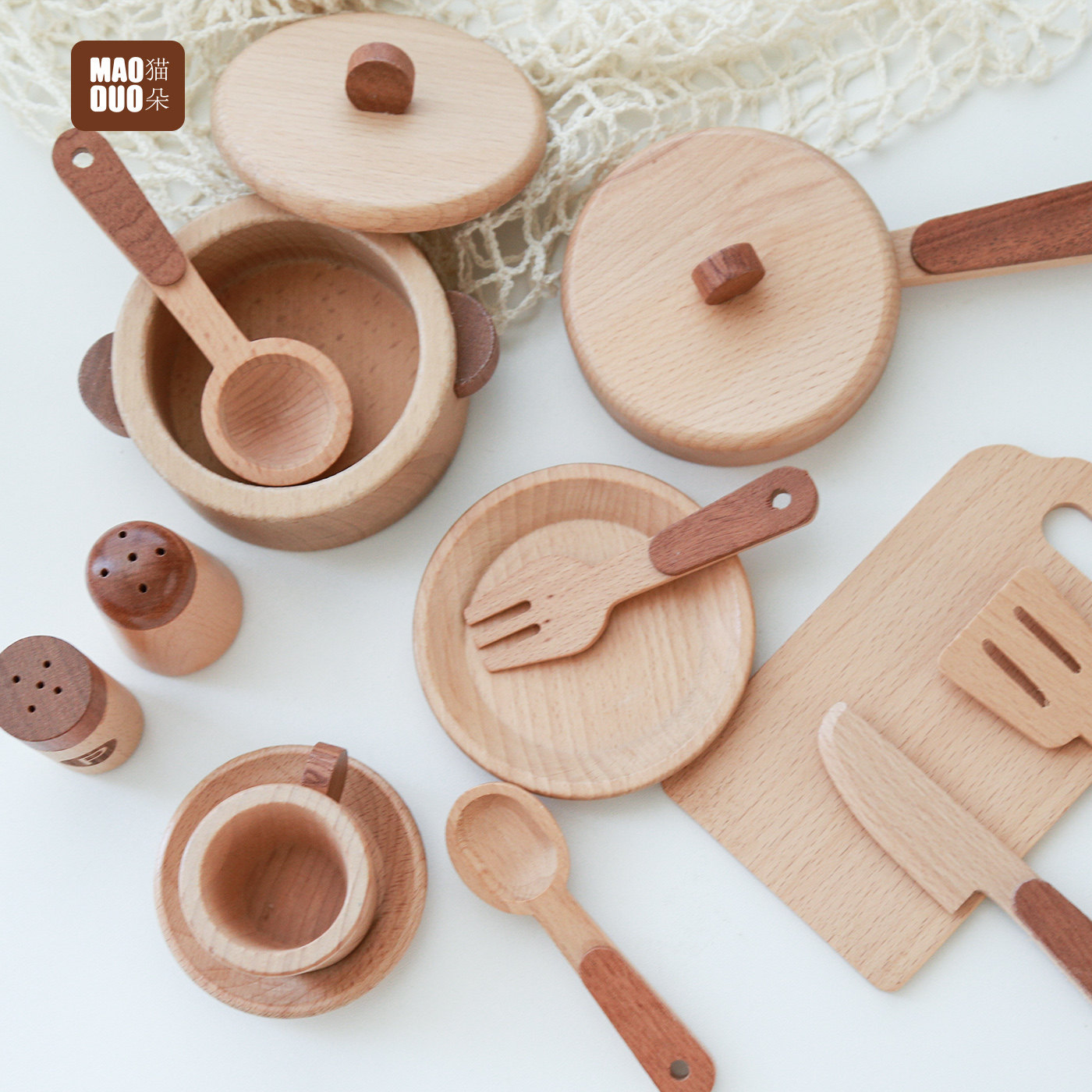 Mainan Dapur Kayu Beech Maoduo - Baby Food Game ulasan dan harga