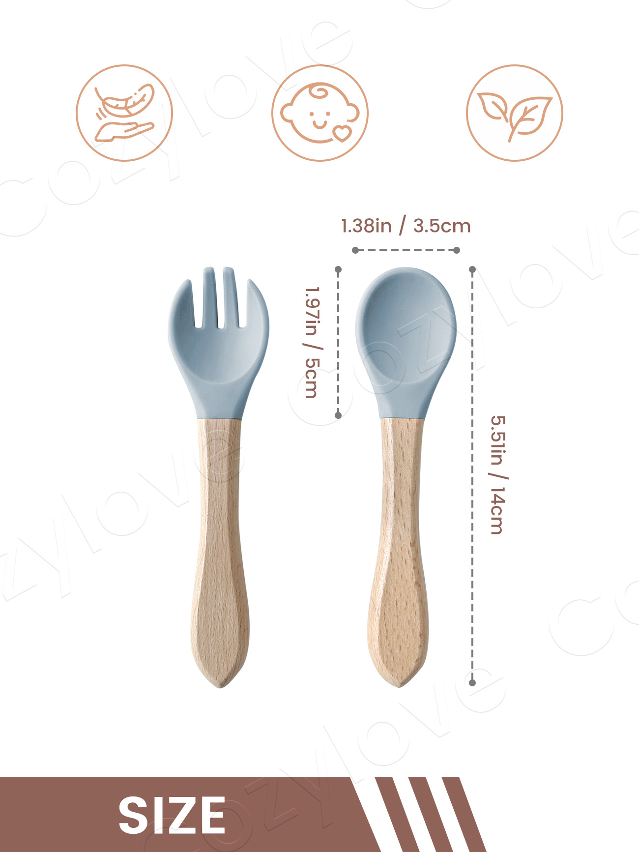 Set Garpu Sendok Silikon Bayi, - Baby Food Utensils Set ulasan dan harga